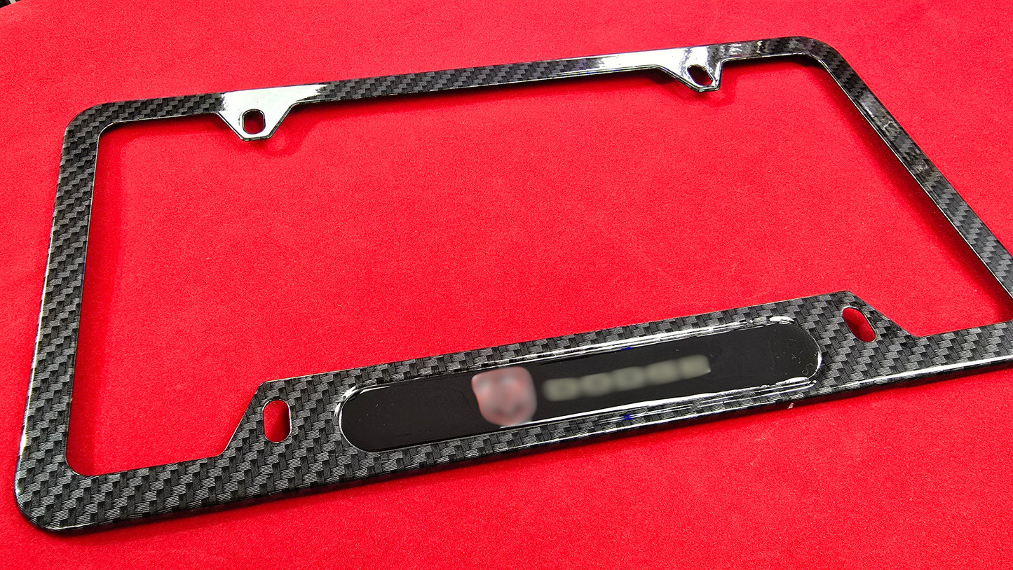 Liscense Plate Frame DODGE 1 aluminum and free plate cover (Copy)