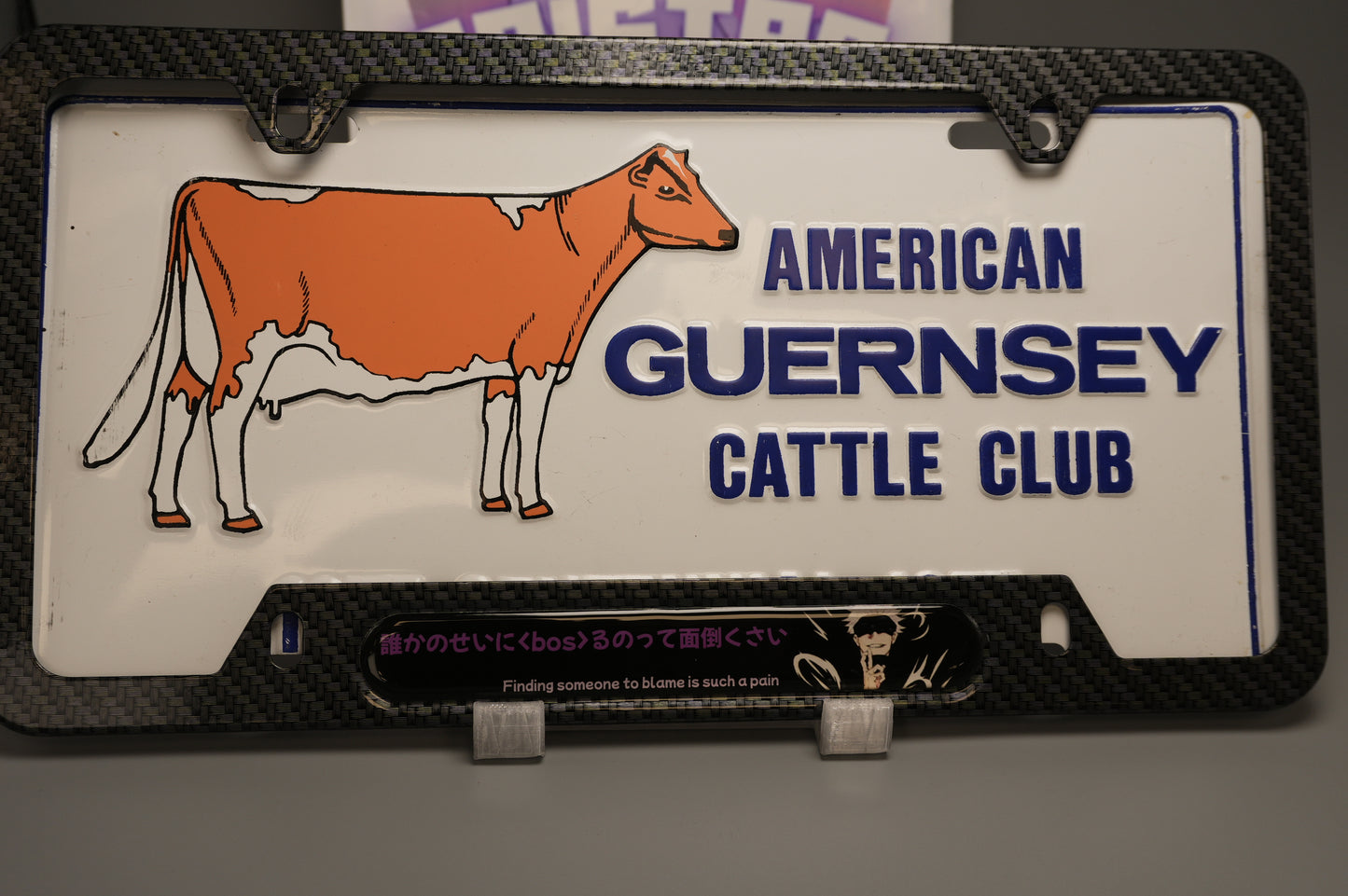 License plate frame aluminum - Gojo  Jujutso kaisen "finding someone to blame is such a pain"?