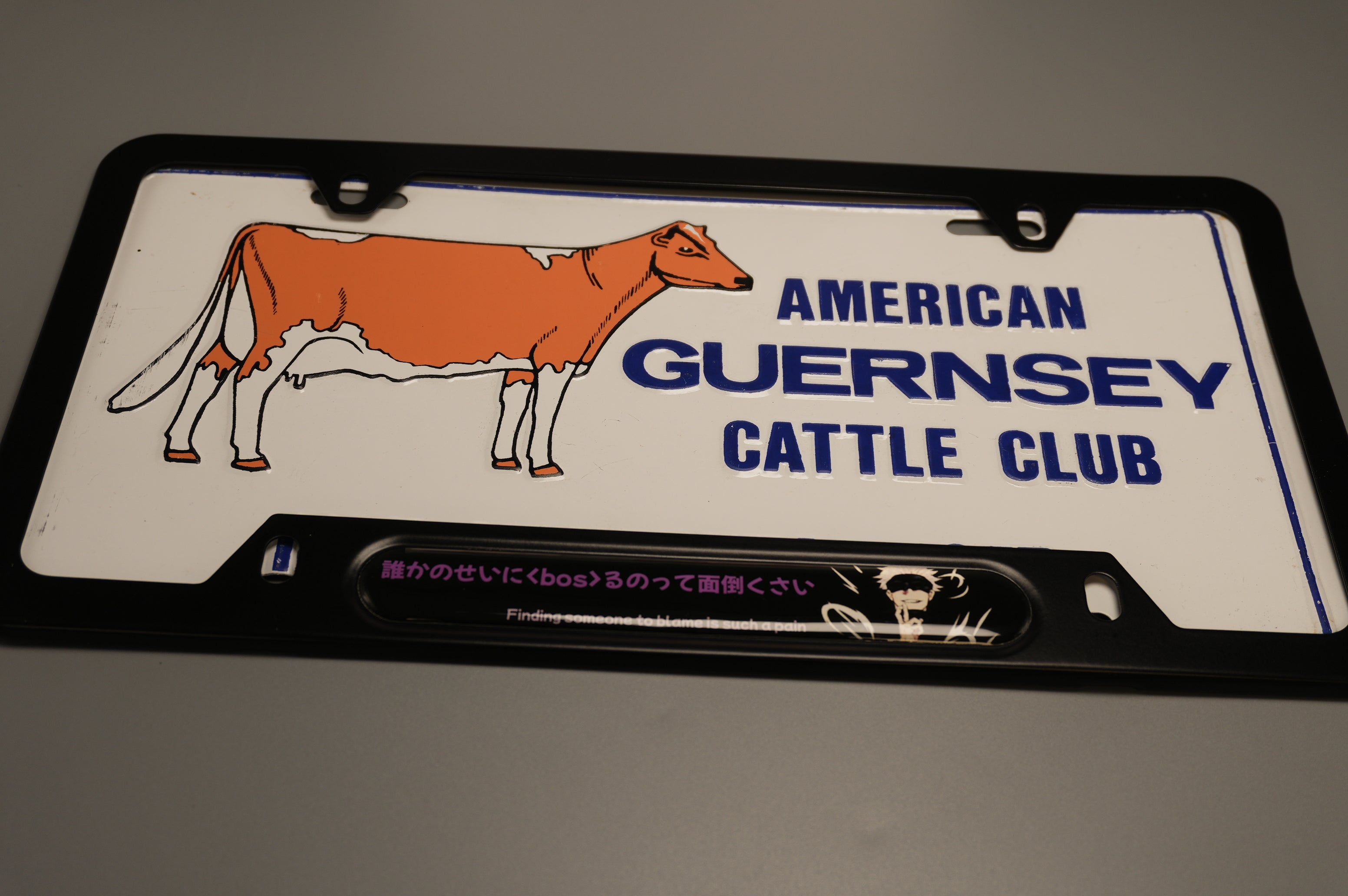 License plate frame aluminum - Gojo  Jujutso kaisen 