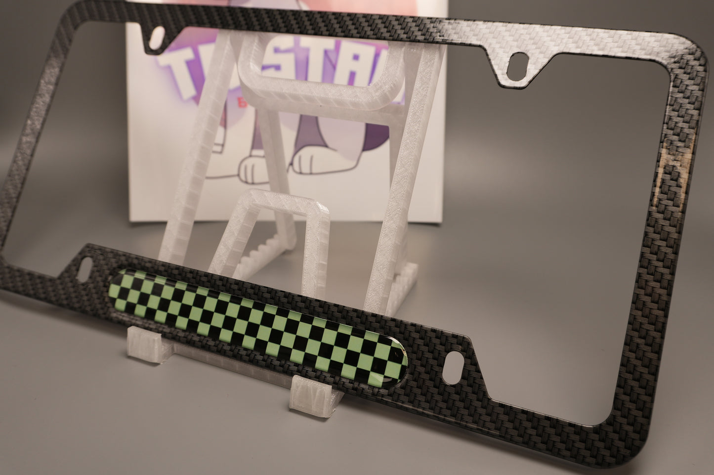 License plate frame aluminum - Demon slayer Tanjiro cloth pattern