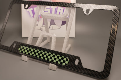 License plate frame aluminum - Demon slayer Tanjiro cloth pattern