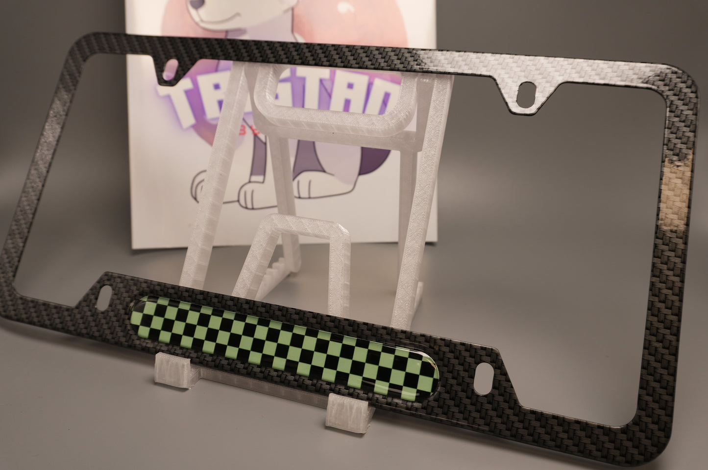 License plate frame aluminum - Demon slayer Tanjiro cloth pattern