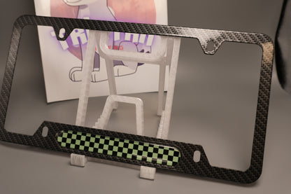 License plate frame aluminum - Demon slayer Tanjiro cloth pattern