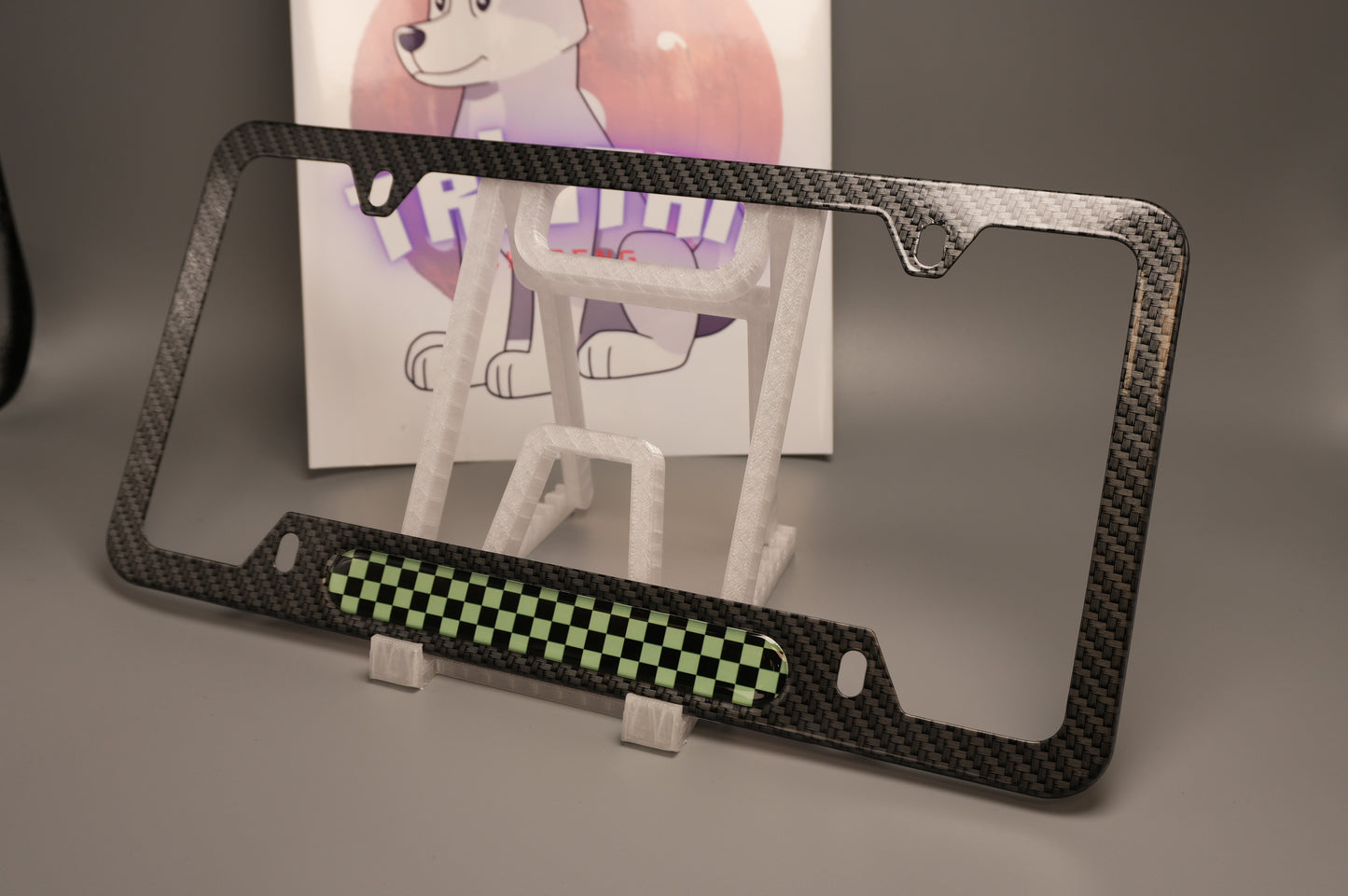 License plate frame aluminum - Demon slayer Tanjiro cloth pattern