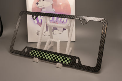 License plate frame aluminum - Demon slayer Tanjiro cloth pattern