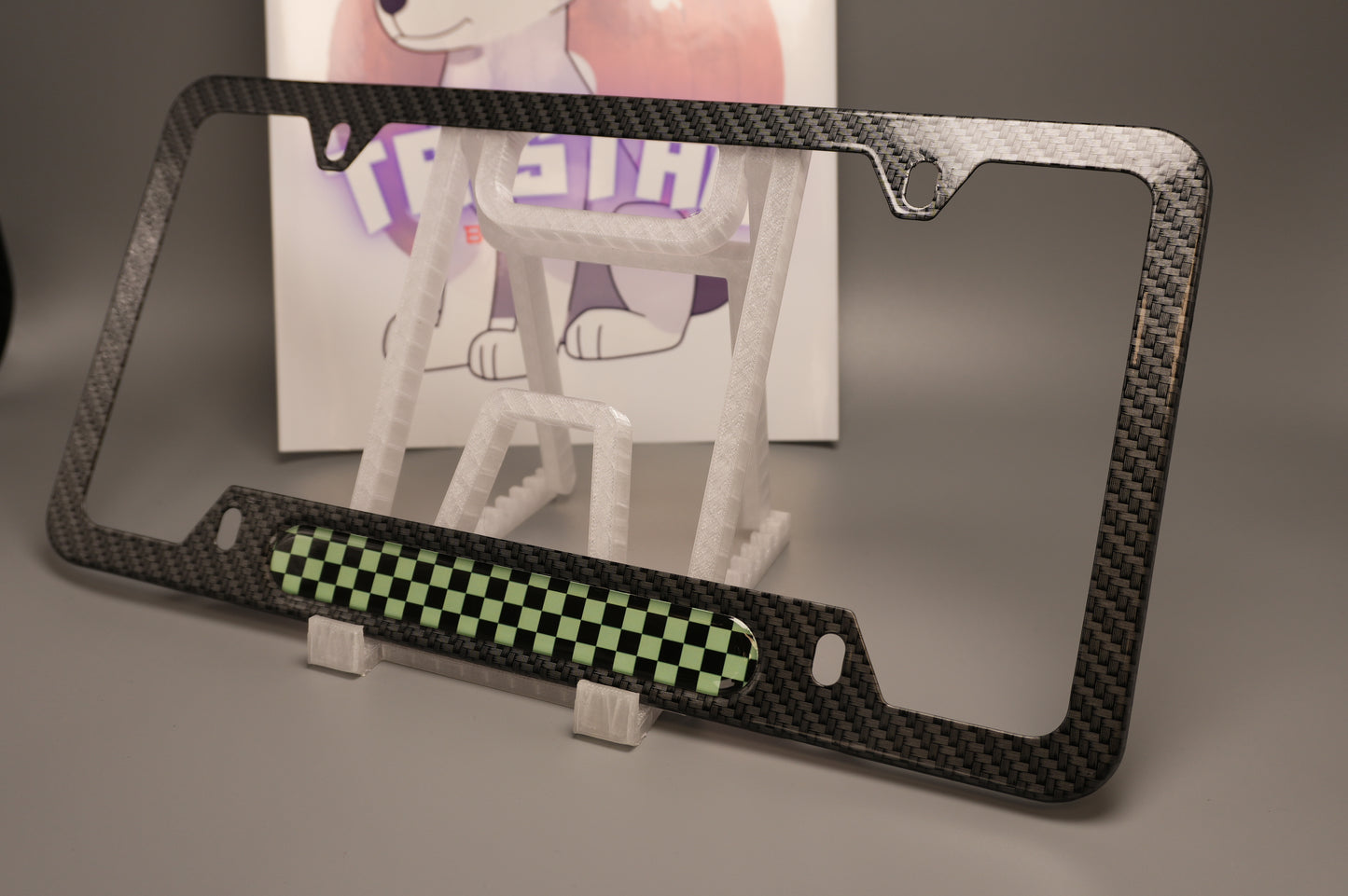 License plate frame aluminum - Demon slayer Tanjiro cloth pattern