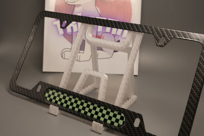 License plate frame aluminum - Demon slayer Tanjiro cloth pattern