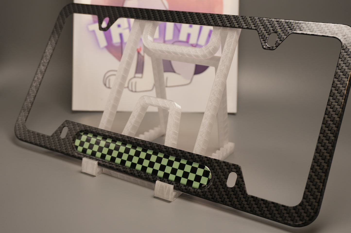 License plate frame aluminum - Demon slayer Tanjiro cloth pattern