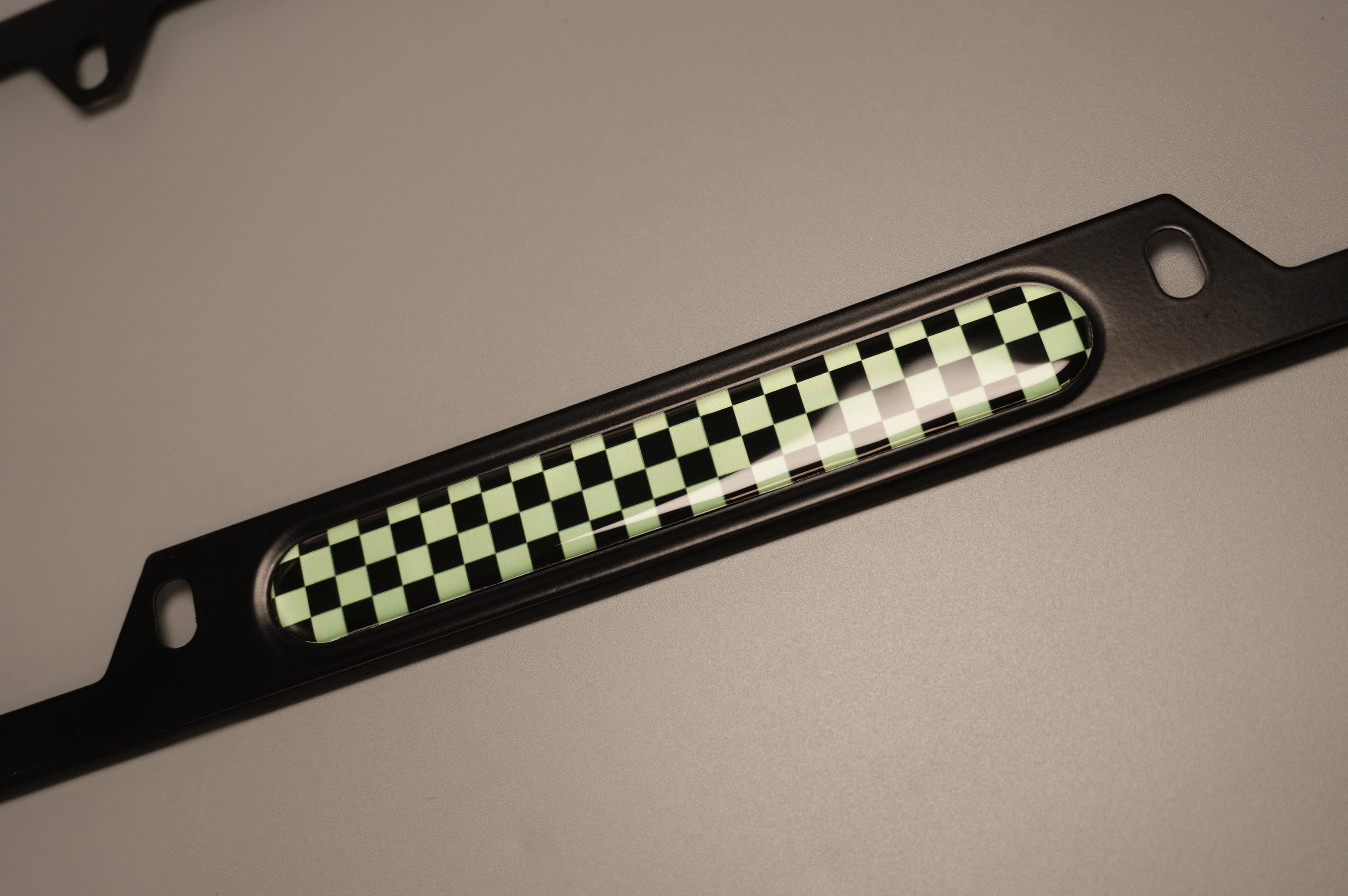 License plate frame aluminum -  Tanjiro cloth pattern