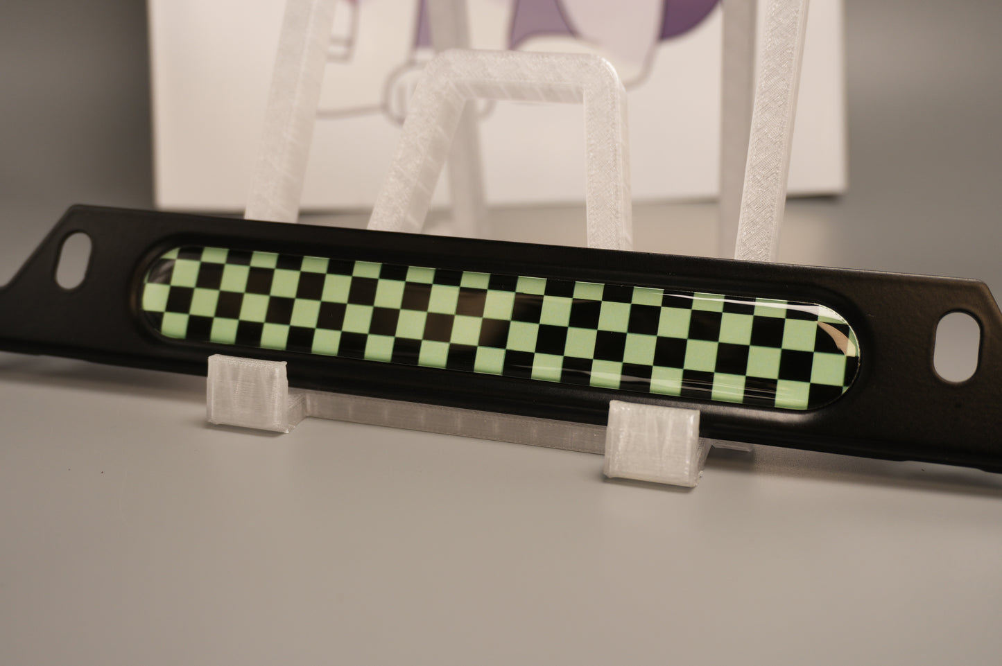 License plate frame aluminum - Demon slayer Tanjiro cloth pattern