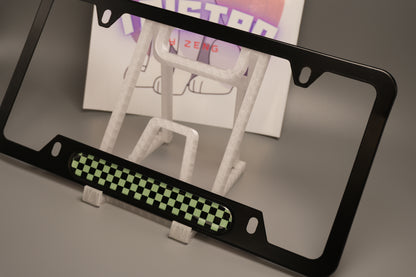 License plate frame aluminum - Demon slayer Tanjiro cloth pattern