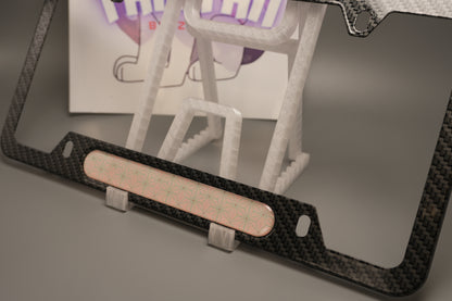 License plate frame aluminum - Demon slayer Nezunko cloth pattern