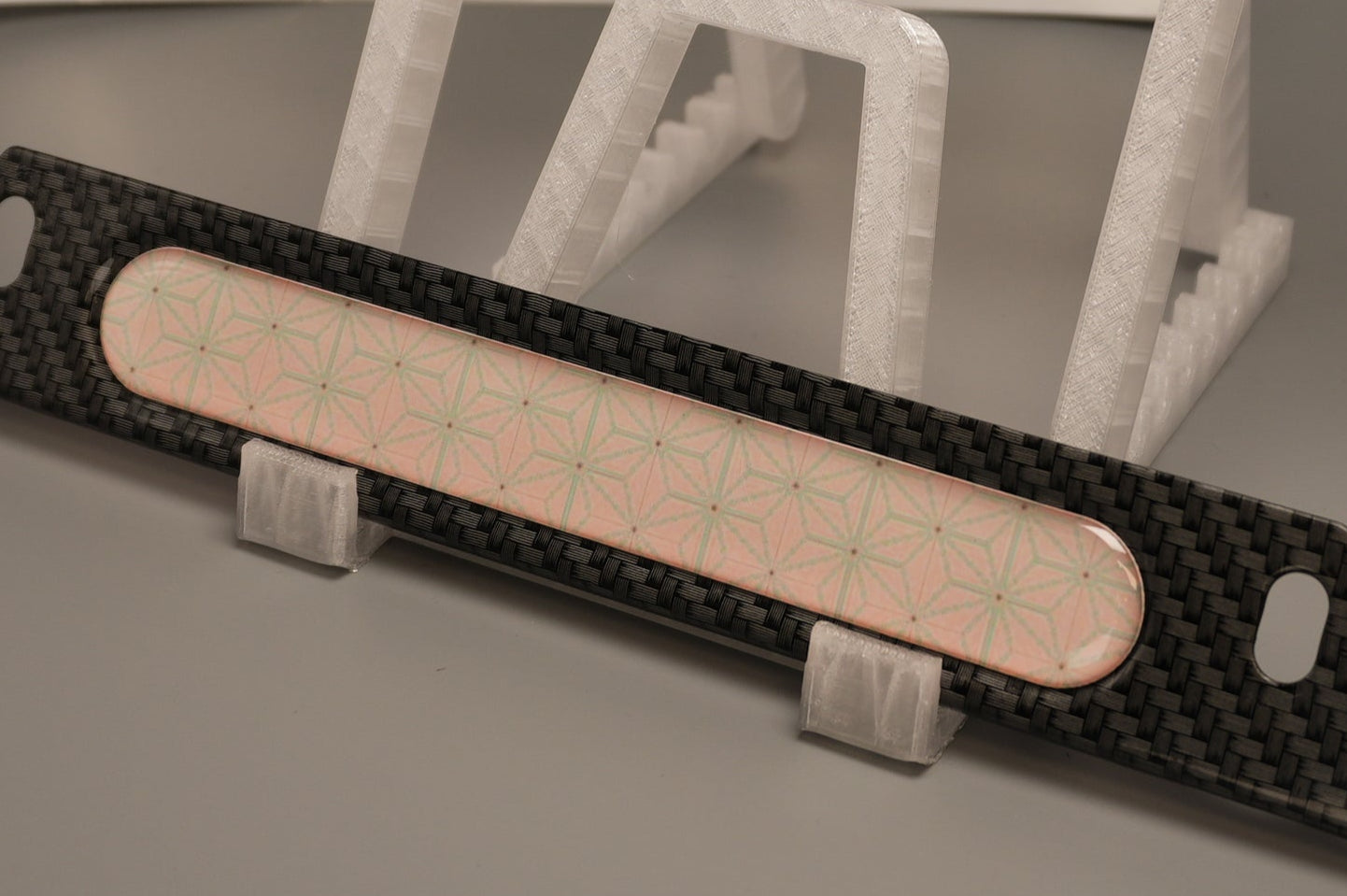 License plate frame aluminum - Demon slayer Nezunko cloth pattern