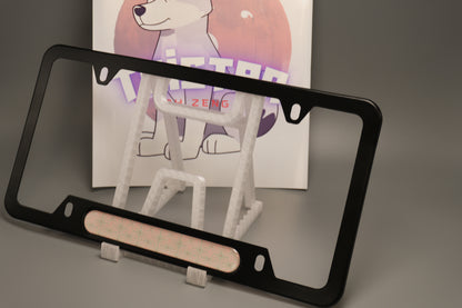 License plate frame aluminum - Demon slayer Nezunko cloth pattern