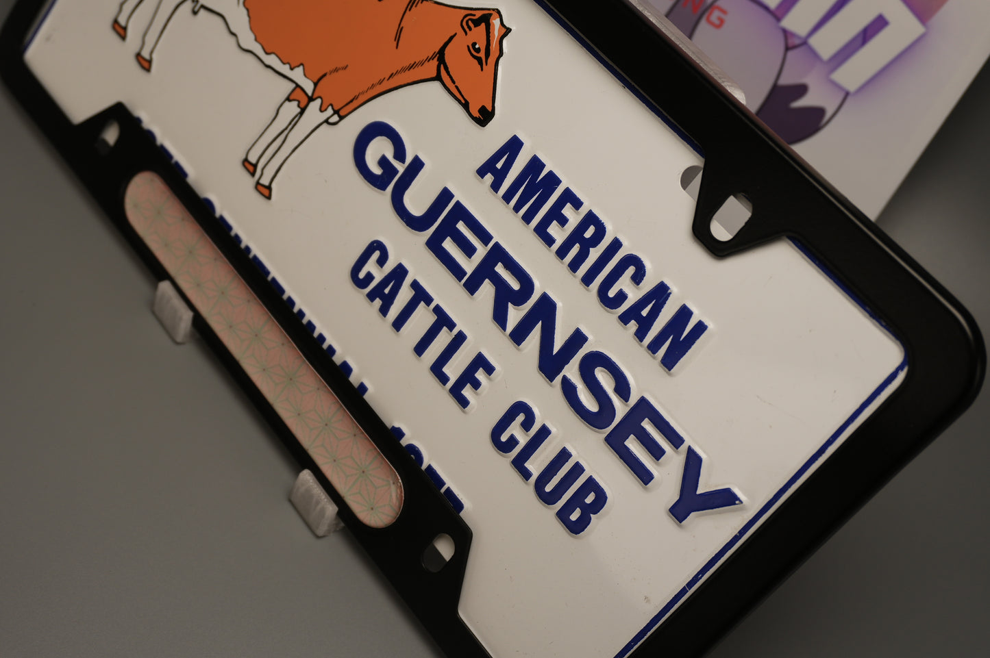 License plate frame aluminum - Demon slayer Nezunko cloth pattern