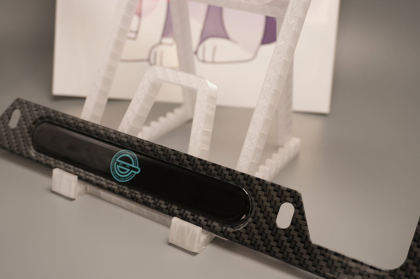 License plate frame aluminum - Laughing man - Ghost in a shell