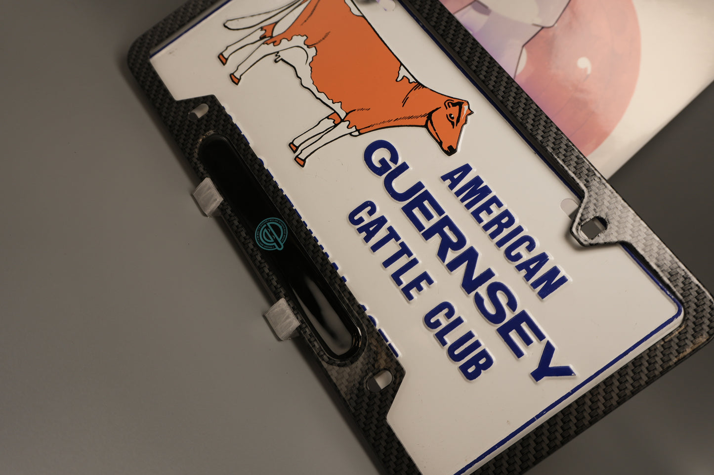 License plate frame aluminum - Laughing man - Ghost in a shell