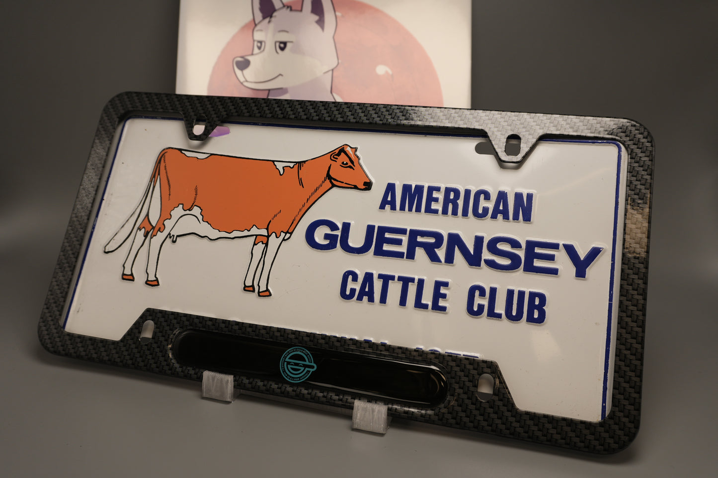 License plate frame aluminum - Laughing man - Ghost in a shell