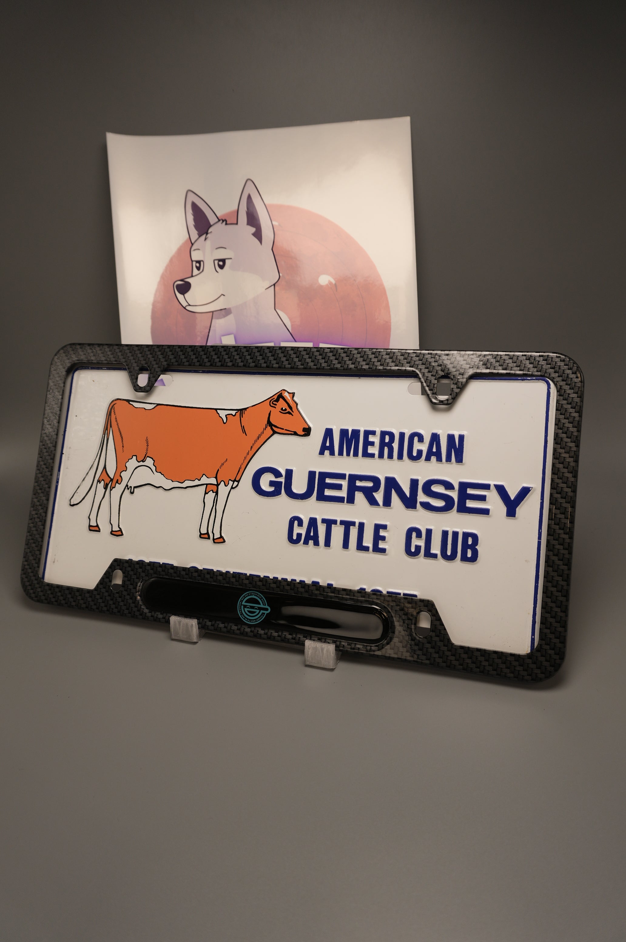 License plate frame aluminum - Laughing man - Ghost in a shell