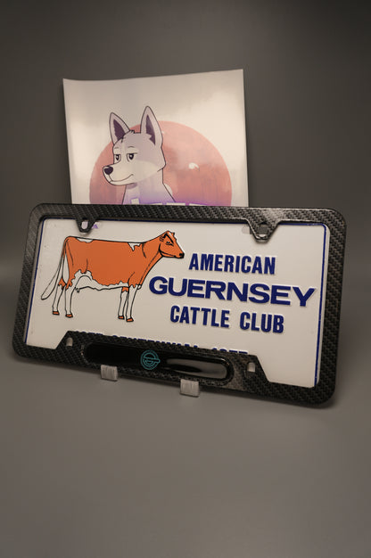 License plate frame aluminum - Laughing man - Ghost in a shell