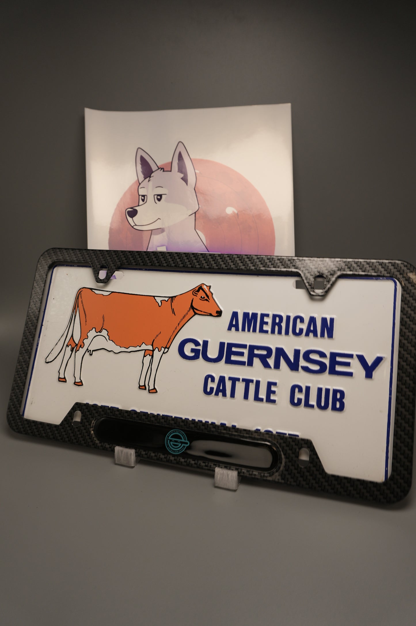 License plate frame aluminum - Laughing man - Ghost in a shell