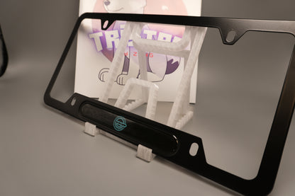 License plate frame aluminum - Laughing man - Ghost in a shell