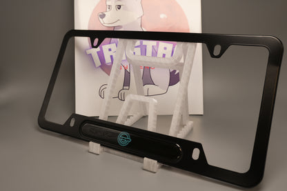 License plate frame aluminum - Laughing man - Ghost in a shell