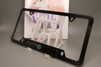 License plate frame aluminum - Laughing man - Ghost in a shell