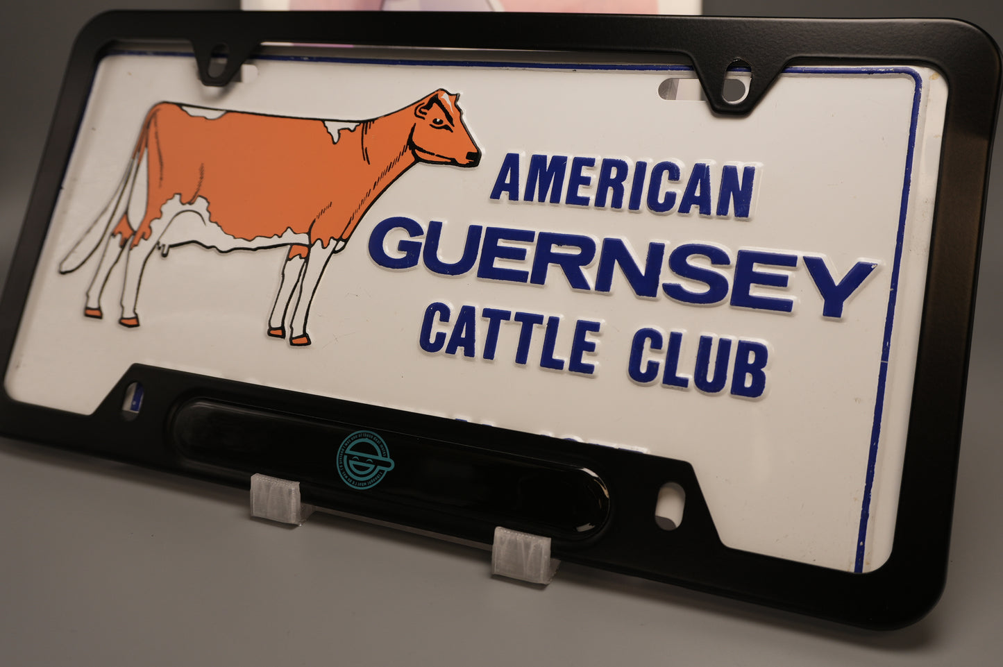 License plate frame aluminum - Laughing man - Ghost in a shell