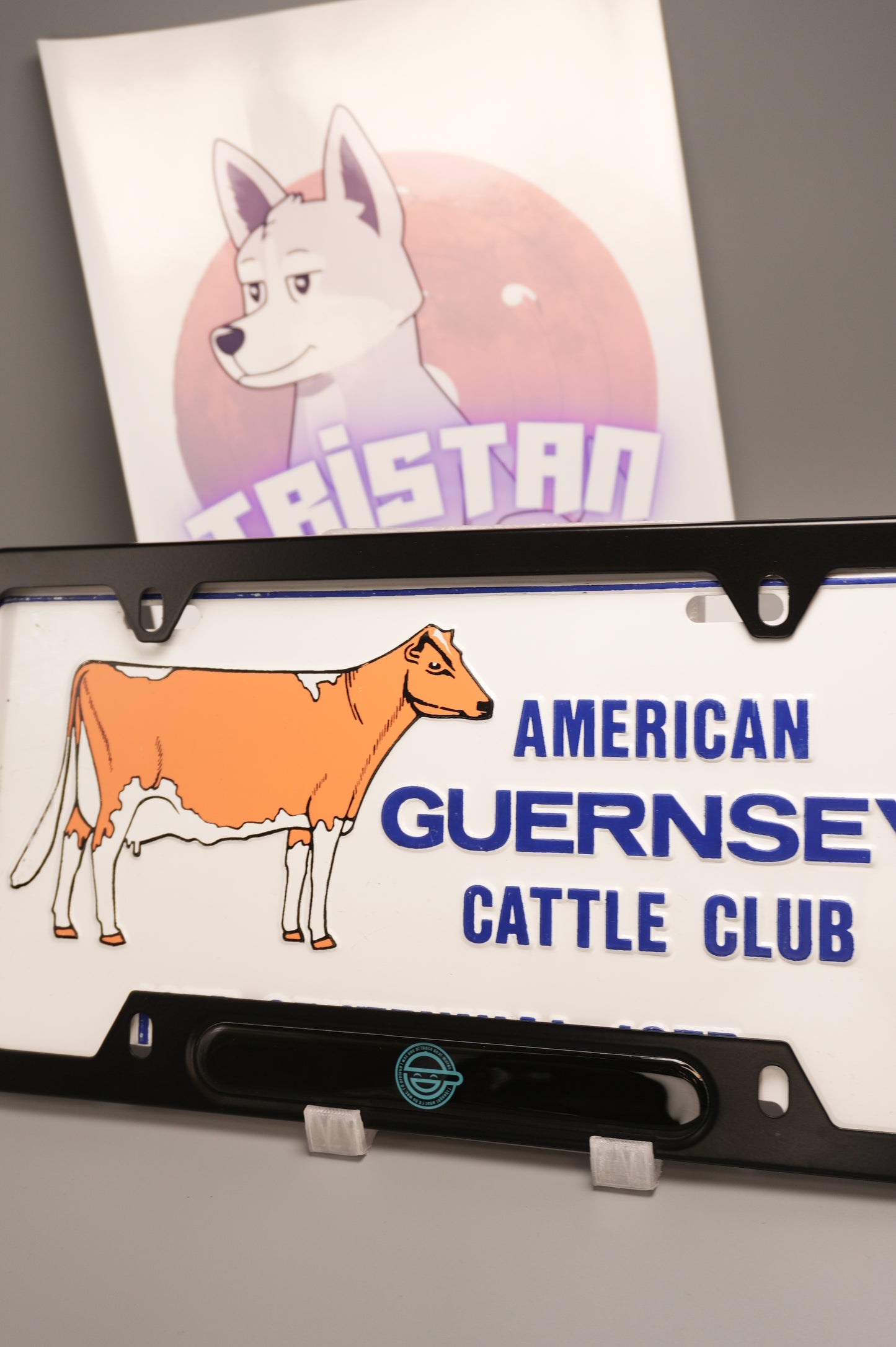 License plate frame aluminum - Laughing man - Ghost in a shell