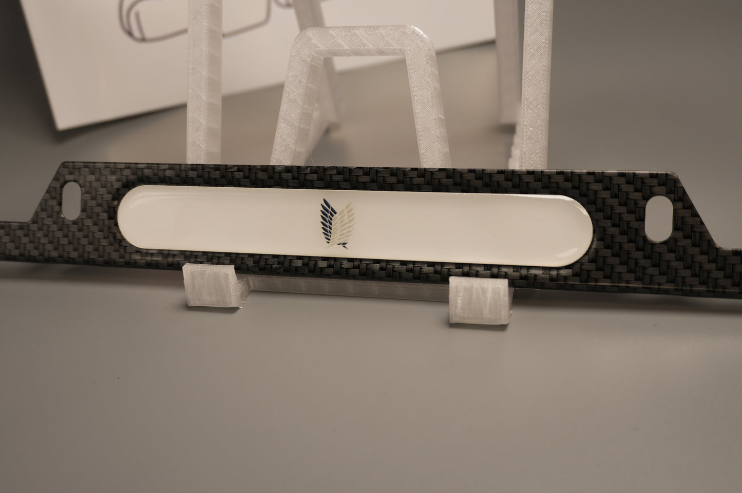 License plate frame aluminum - wings of freedom - attack on titan