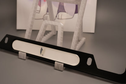 License plate frame aluminum - wings of freedom - attack on titan