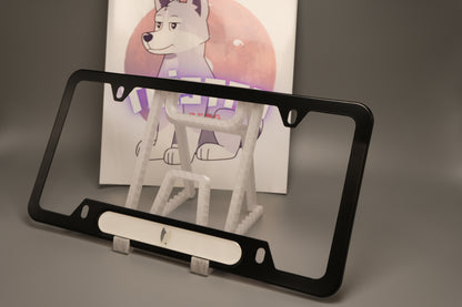 License plate frame aluminum - wings of freedom - attack on titan