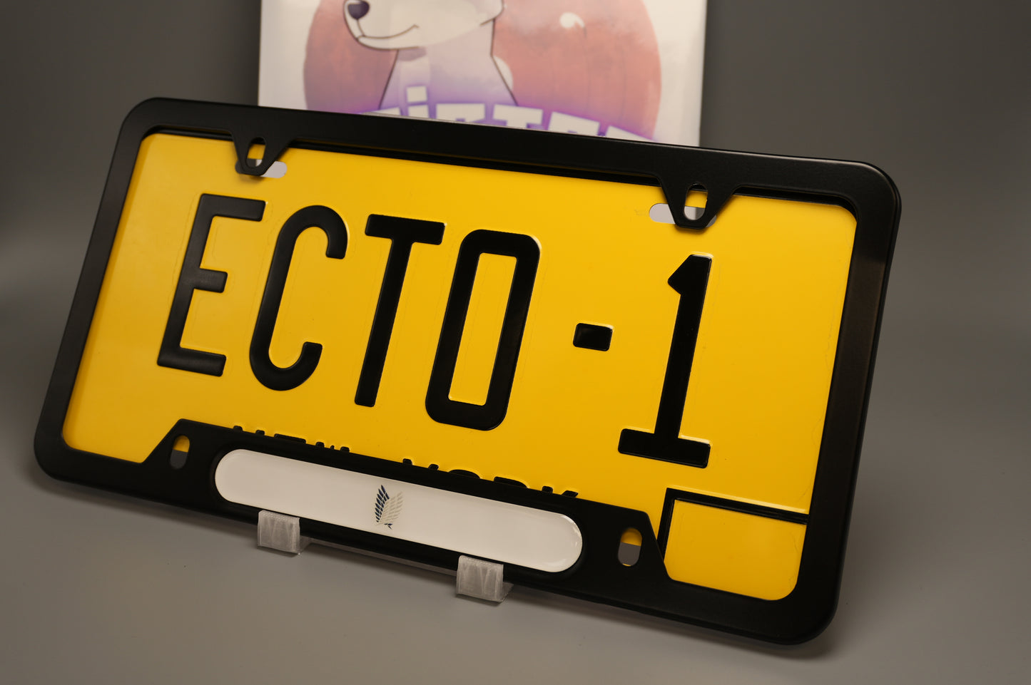 License plate frame aluminum - wings of freedom - attack on titan