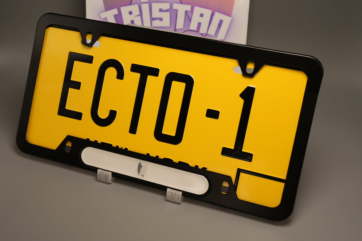 License plate frame aluminum - wings of freedom - attack on titan