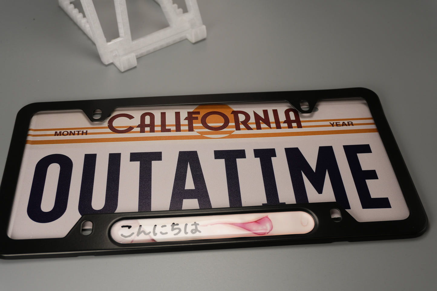 License plate frame aluminum - Anime hentai tongue licking