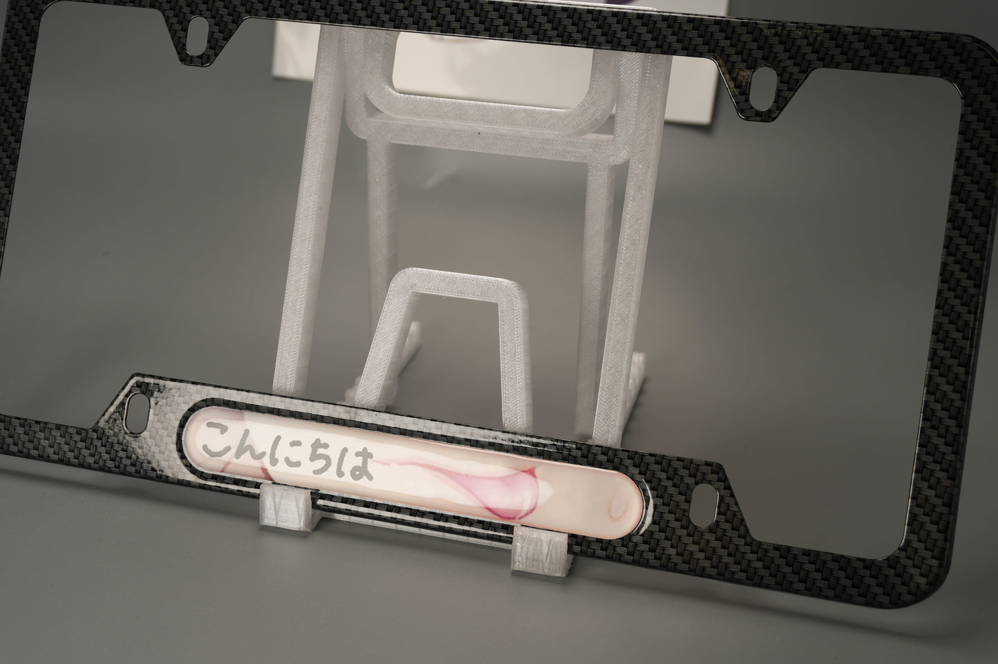 License plate frame aluminum - Anime hentai tongue licking