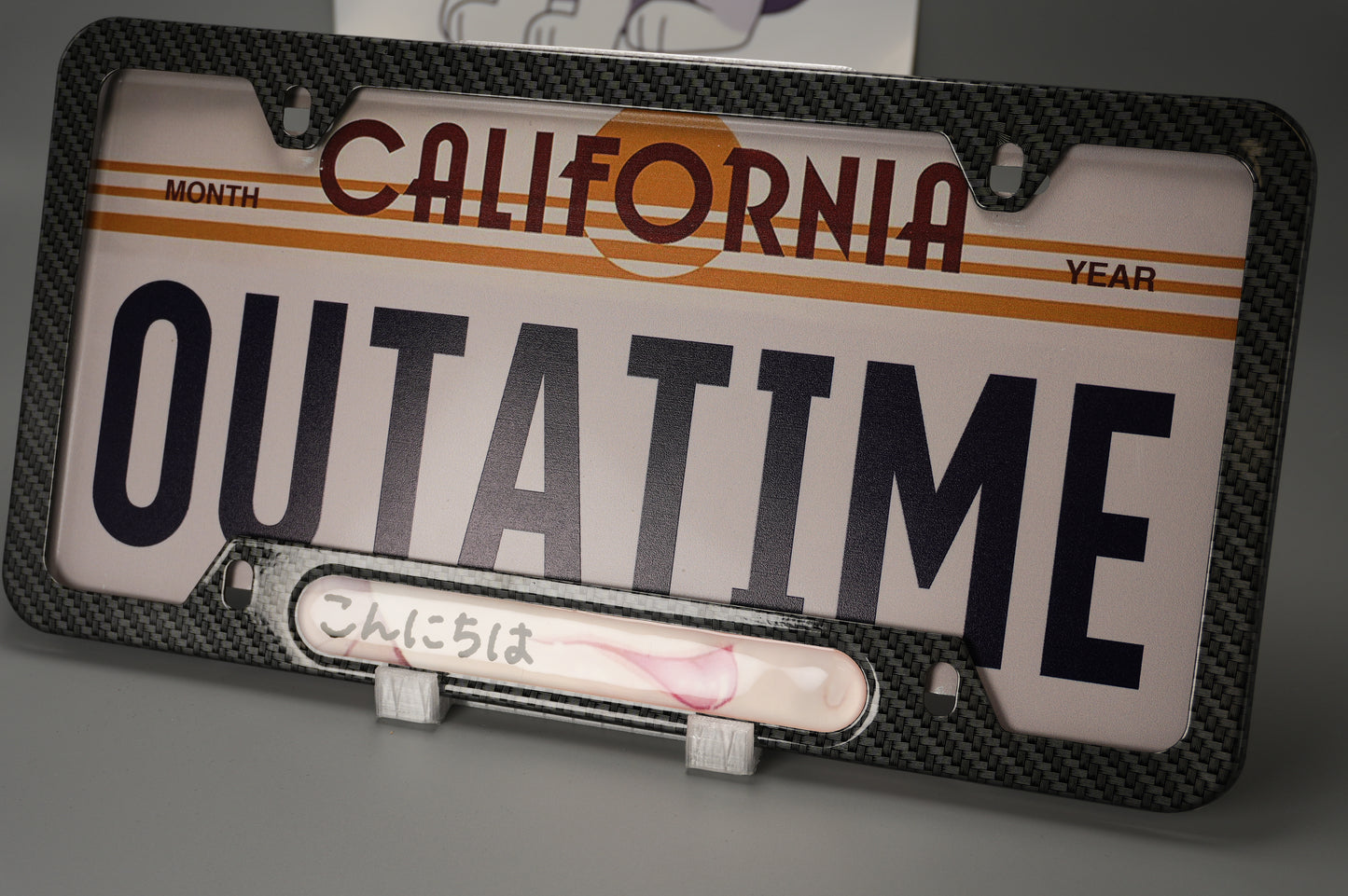 License plate frame aluminum - Anime hentai tongue licking
