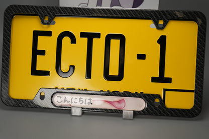 License plate frame aluminum - Anime hentai tongue licking