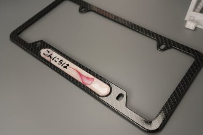 License plate frame aluminum - Anime hentai tongue licking
