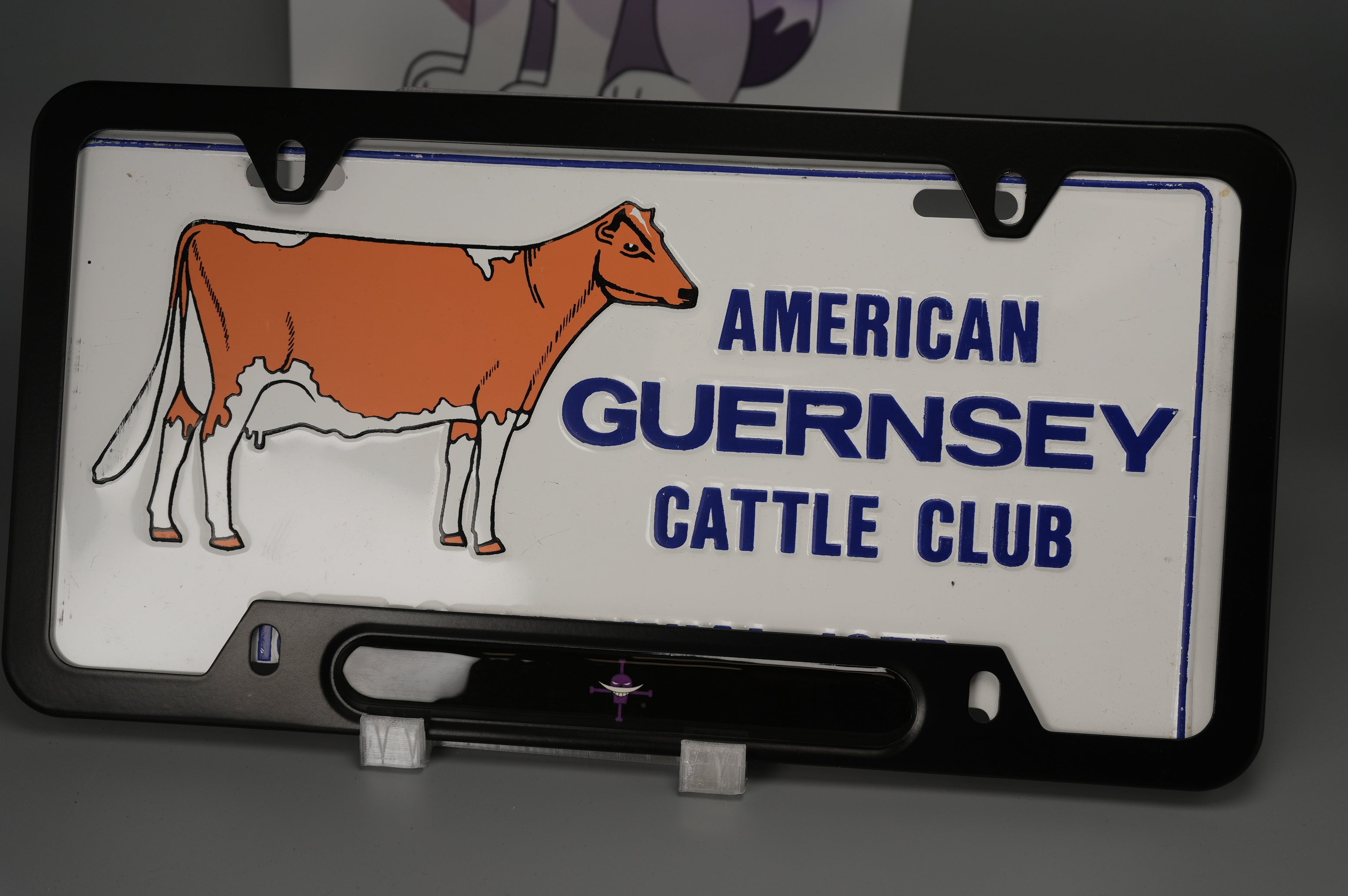 License plate frame aluminum - Anime White beard jolly roger