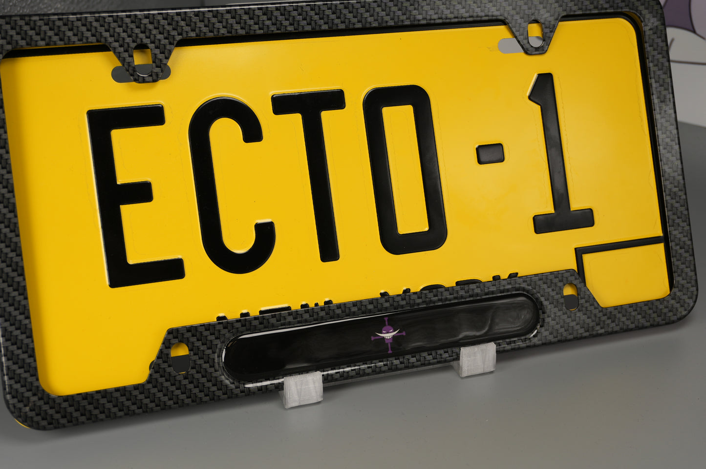 License plate frame aluminum - Anime White beard jolly roger