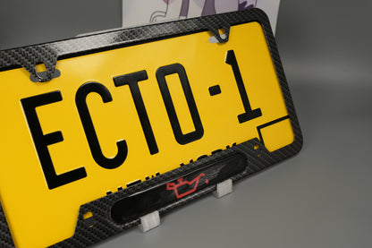 License plate frame aluminum CEL - LOW OIL