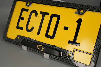 License plate frame aluminum CEL - Engine light logo