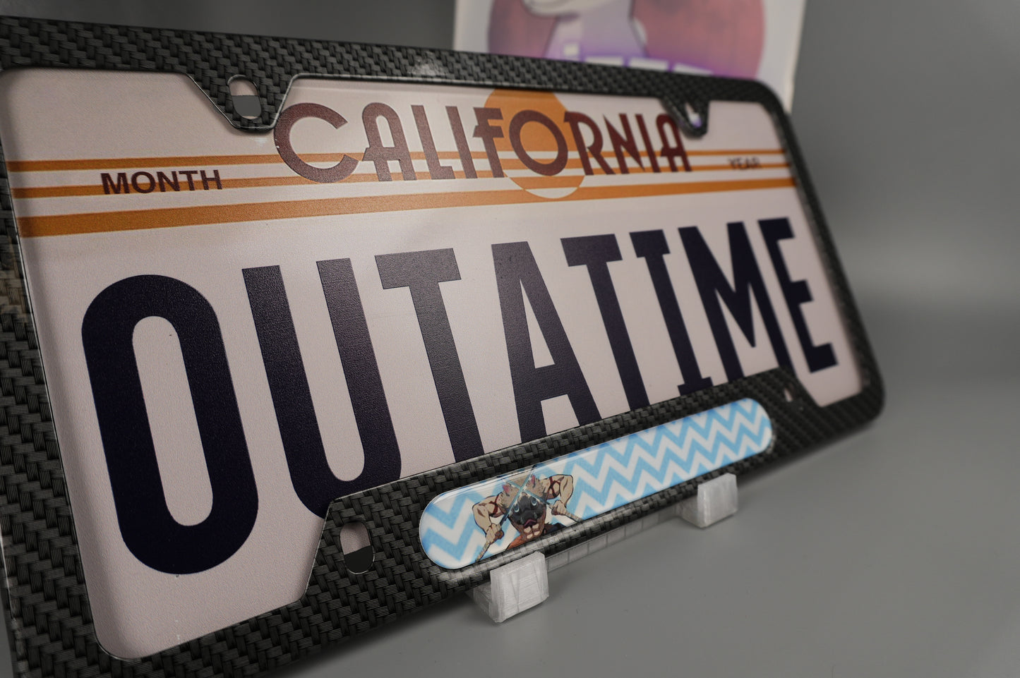 License plate frame aluminum Anime - Demon Slayer Inosuke Hashibira(fan art)