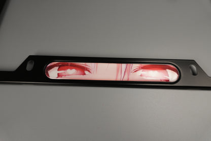 License plate frame aluminum Anime - Hentai Girl eyes heart pupil
