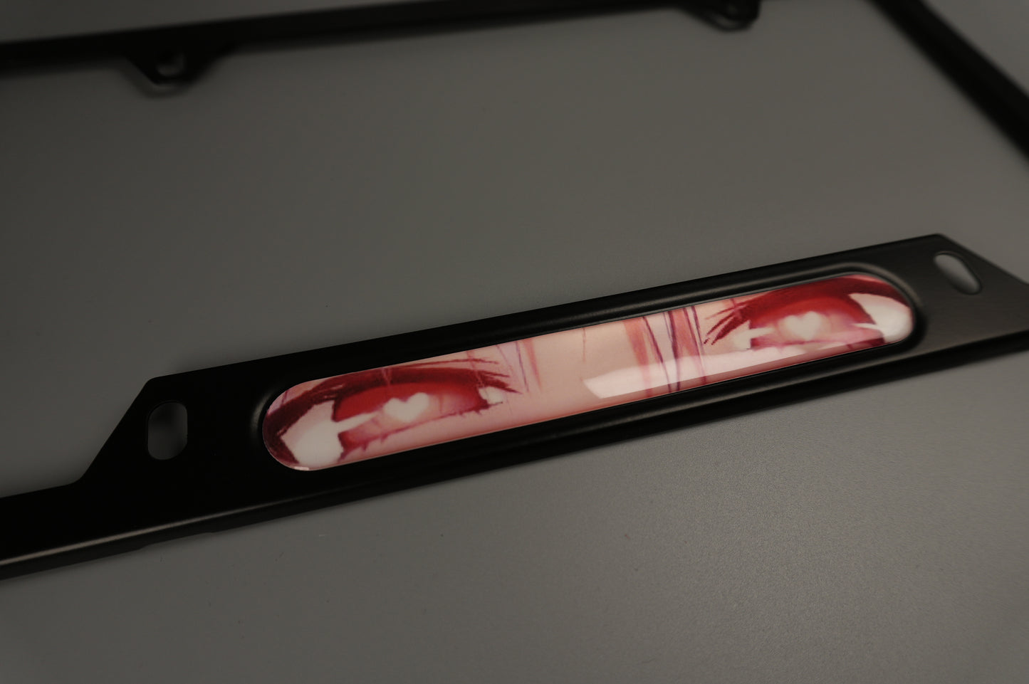 License plate frame aluminum Anime - Hentai Girl eyes heart pupil