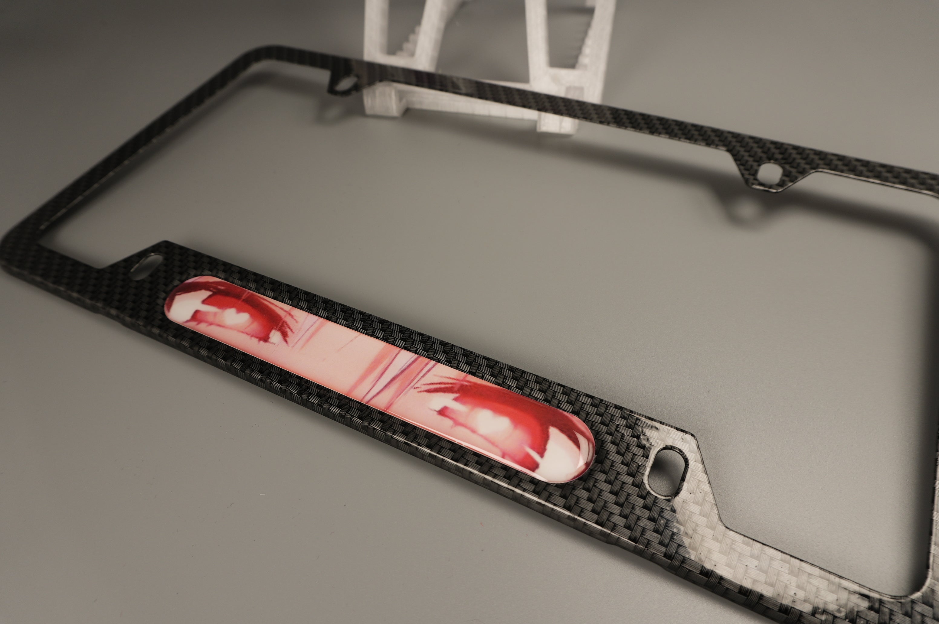 License plate frame aluminum Anime - Hentai Girl eyes heart pupil