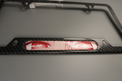 License plate frame aluminum Anime - Hentai Girl eyes heart pupil