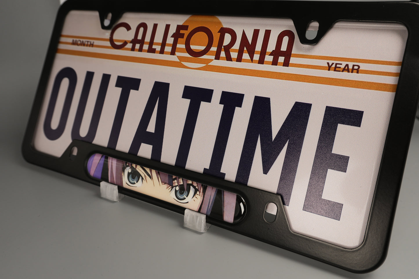 License plate frame aluminum Anime - Hitagi Senjougahara ( 戦場ヶ原 せんじょうがはら ひたぎ, Senjōgahara Hitagi)